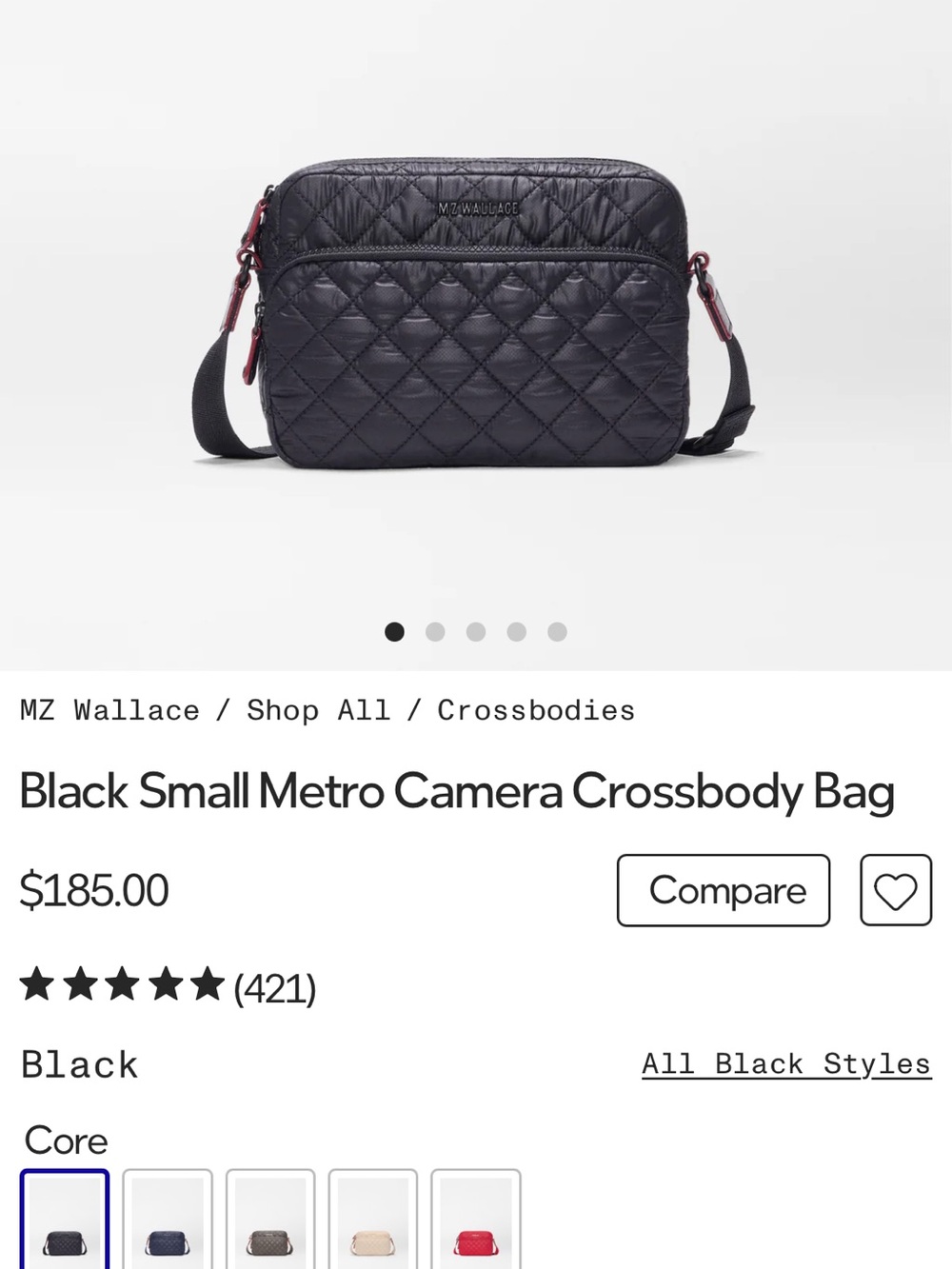 MZ Wallace Quilted  Metro Camera Crossbody